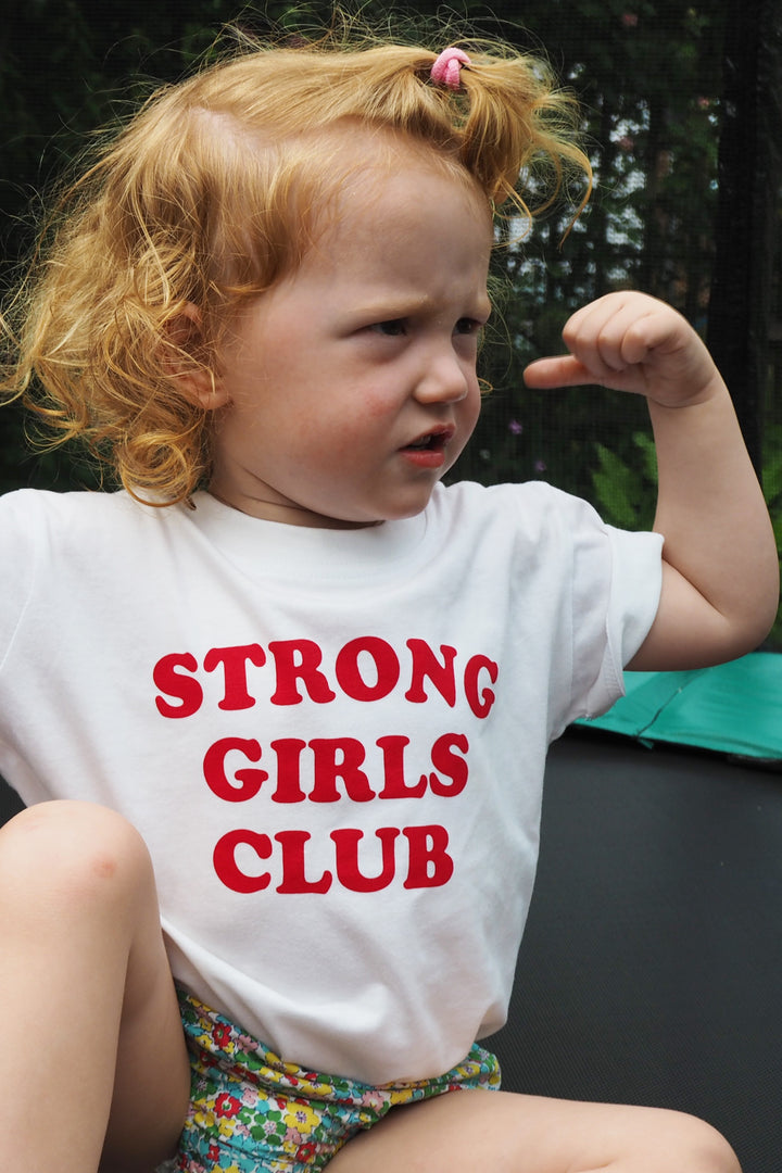 Strong Little Girls Club White TShirt
