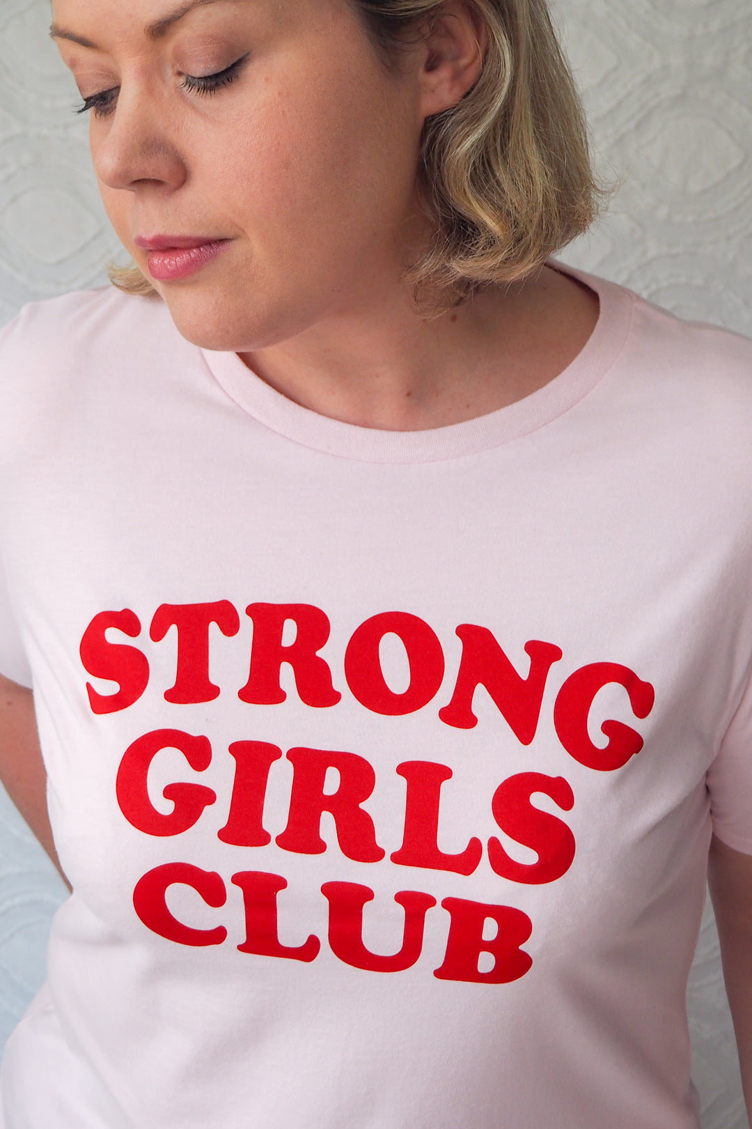 Strong Girls Club Slogan Pink TShirt