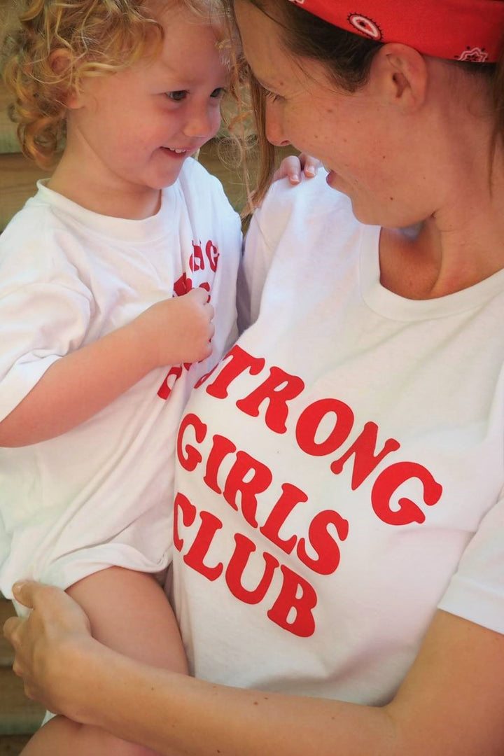 Strong Little Girls Club White TShirt